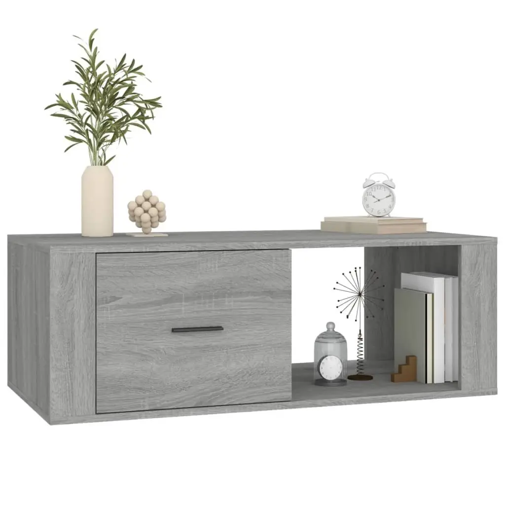 Coffee Table Living Room Grey Engineered Wood 100L x 50.5W x 35H cm