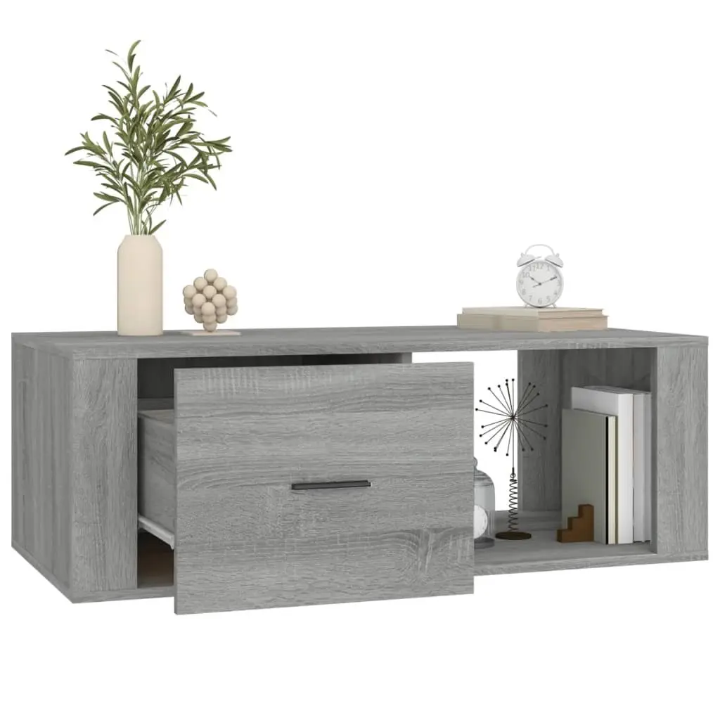 Coffee Table Living Room Grey Engineered Wood 100L x 50.5W x 35H cm