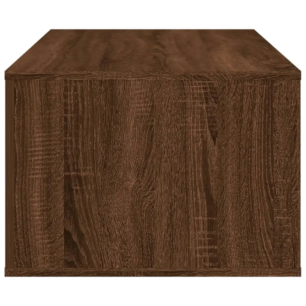 Coffee Table Brown Oak Engineered Wood Living Room Accent Sofa Side Table