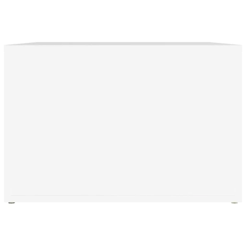Bedside Table White Storage Nightstand Bedroom 57 x 55 x 36 cm
