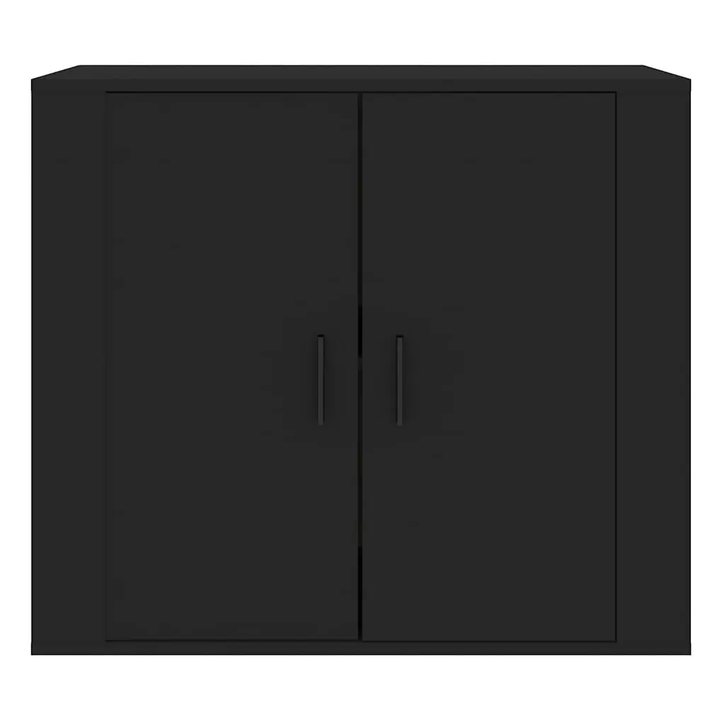 Sideboard Black 80x33x70 cm Storage Cabinet Engineered Wood Cupboard Doors