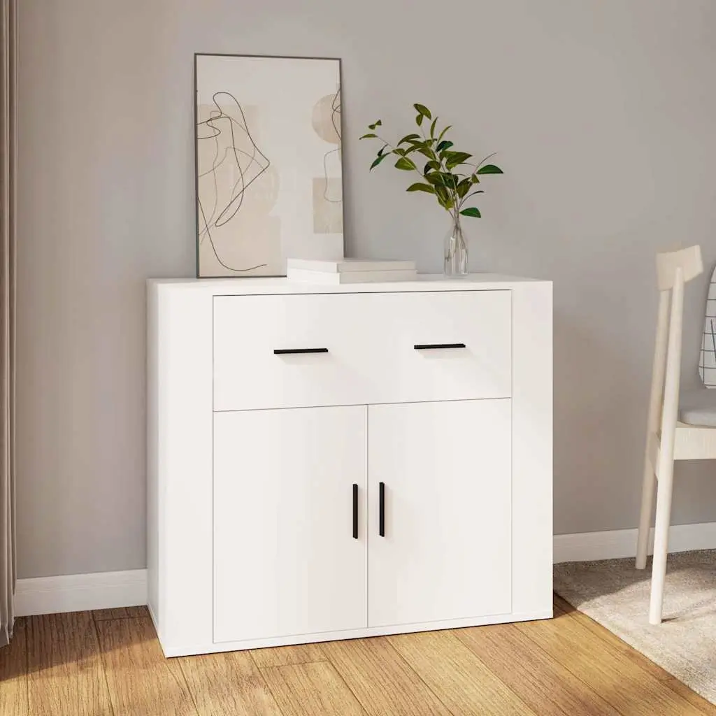 Sideboard Storage Cabinet for Home 80x33x70 cm White