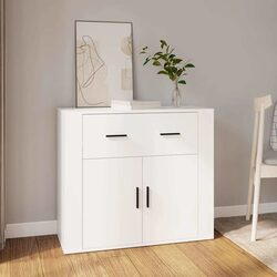 Specifications of White Sideboard 80x33x70 cm with Doors and Drawers