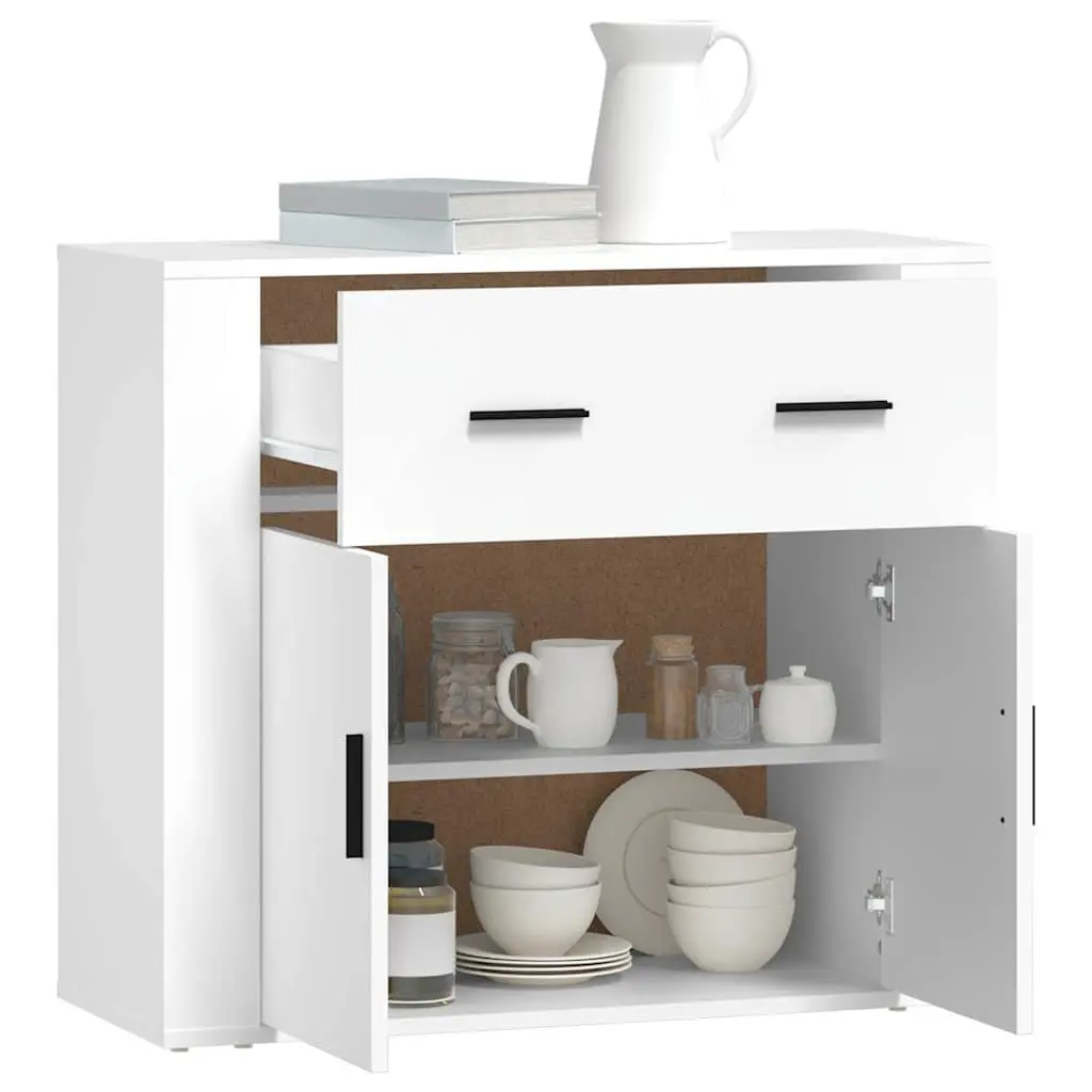 Sideboard Storage Cabinet for Home 80x33x70 cm White
