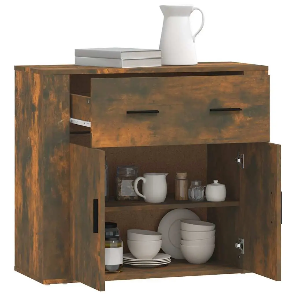 Brown Engineered Wood Sideboard Cabinet