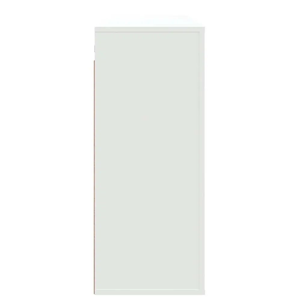 White Wall Cabinet Storage Organiser 80x33x80cm Engineered Wood Mounted