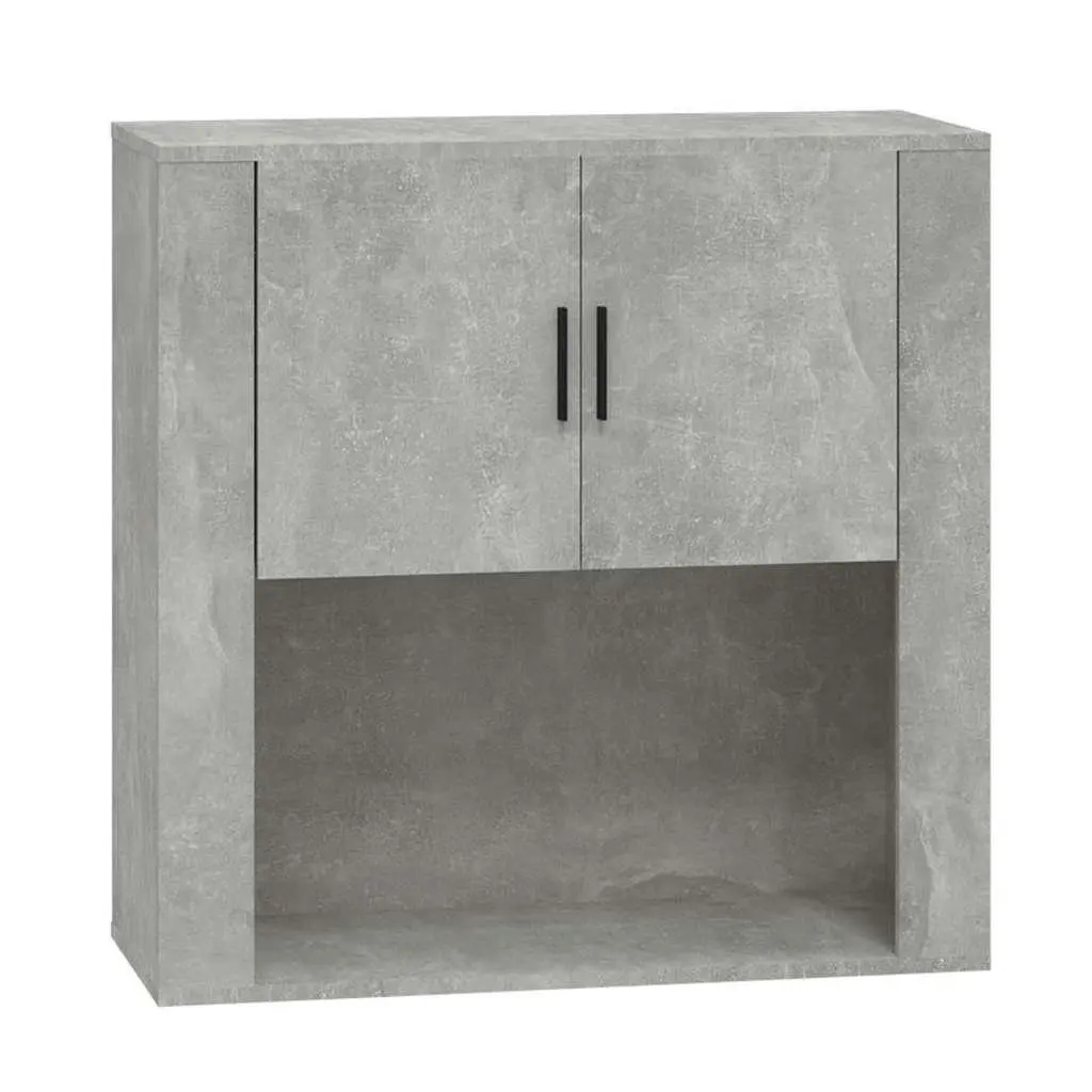 Grey Wall Cabinet 80x33x80 cm