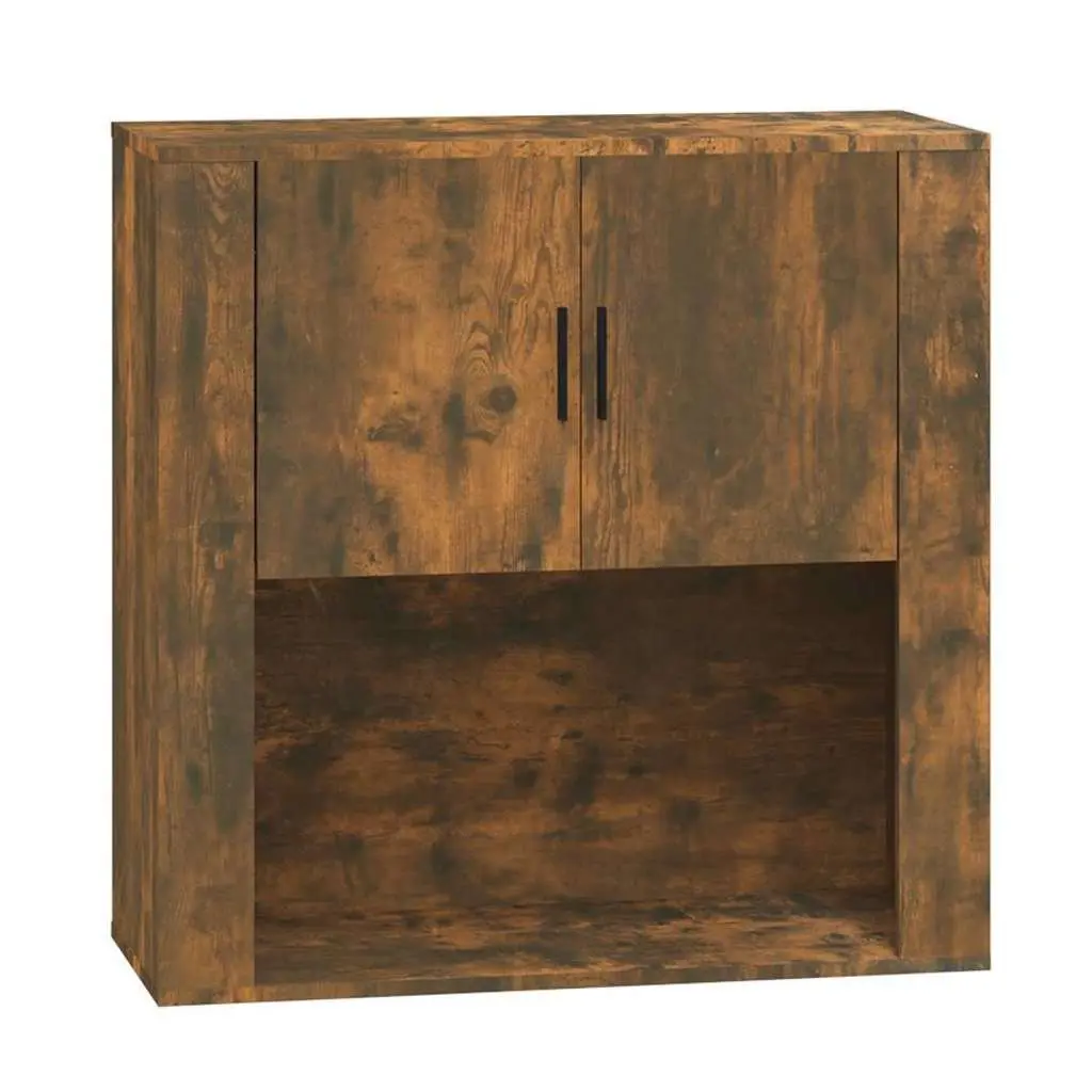 Wall Cabinet Storage for Home 80x33x80 cm Smoked Oak Engineered Wood