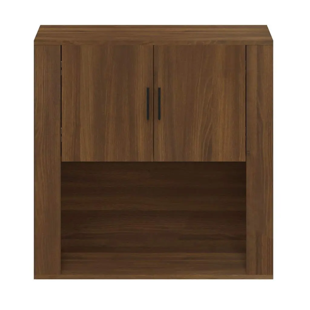 Engineered Wood Wall Cabinet Brown Oak 80x33x80 cm