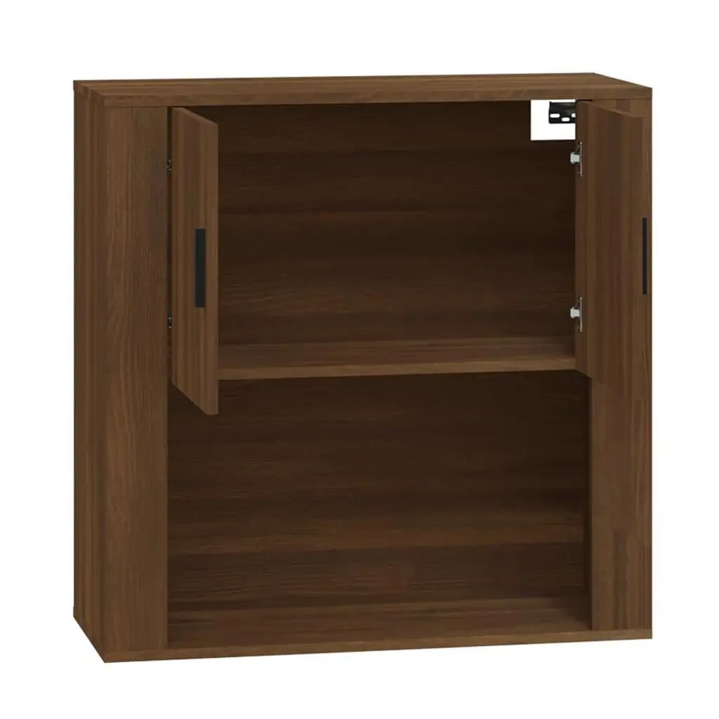 Engineered Wood Wall Cabinet Brown Oak 80x33x80 cm