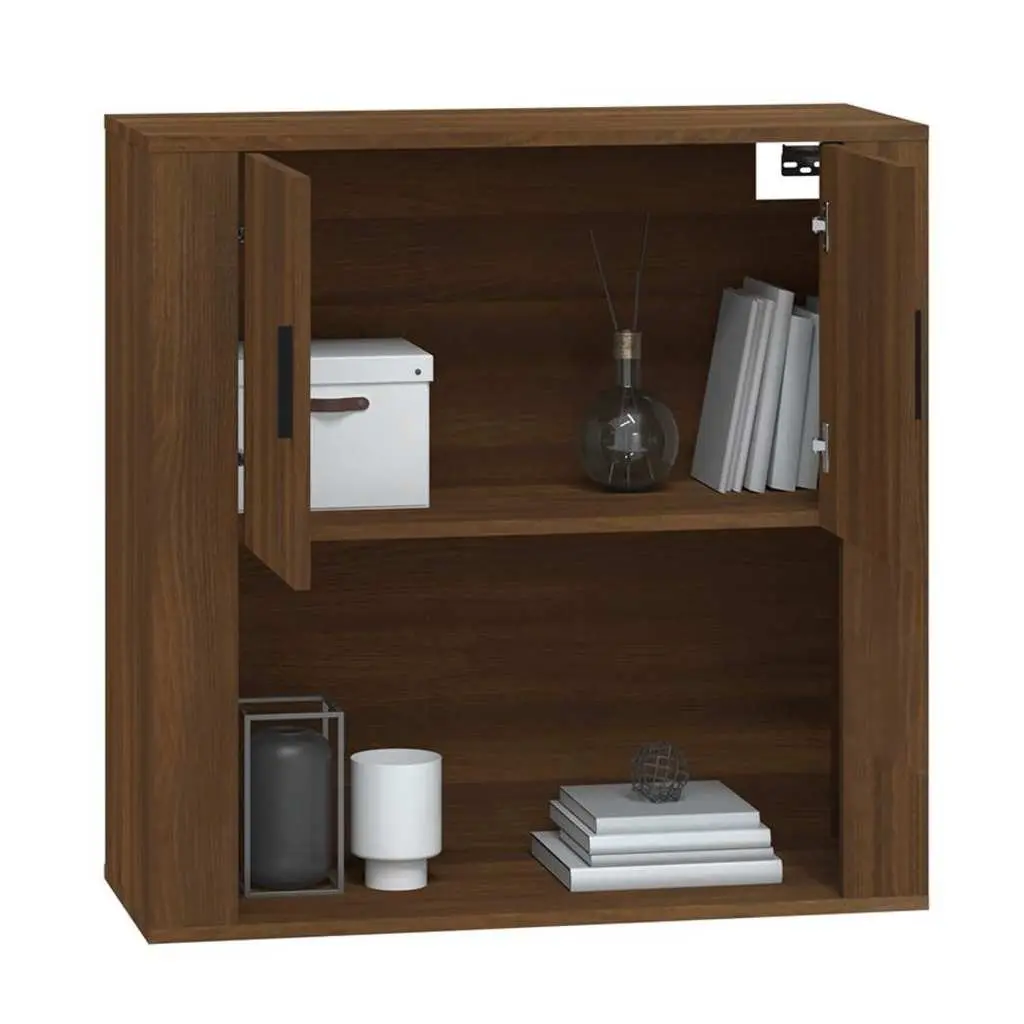 Engineered Wood Wall Cabinet Brown Oak 80x33x80 cm