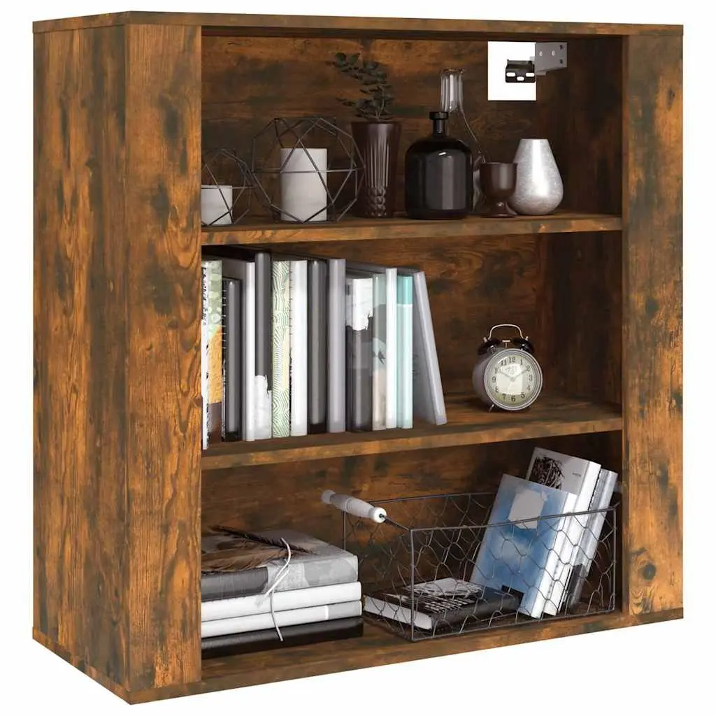 Wall Cabinet for Home Storage Brown Engineered Wood 80x33x80cm