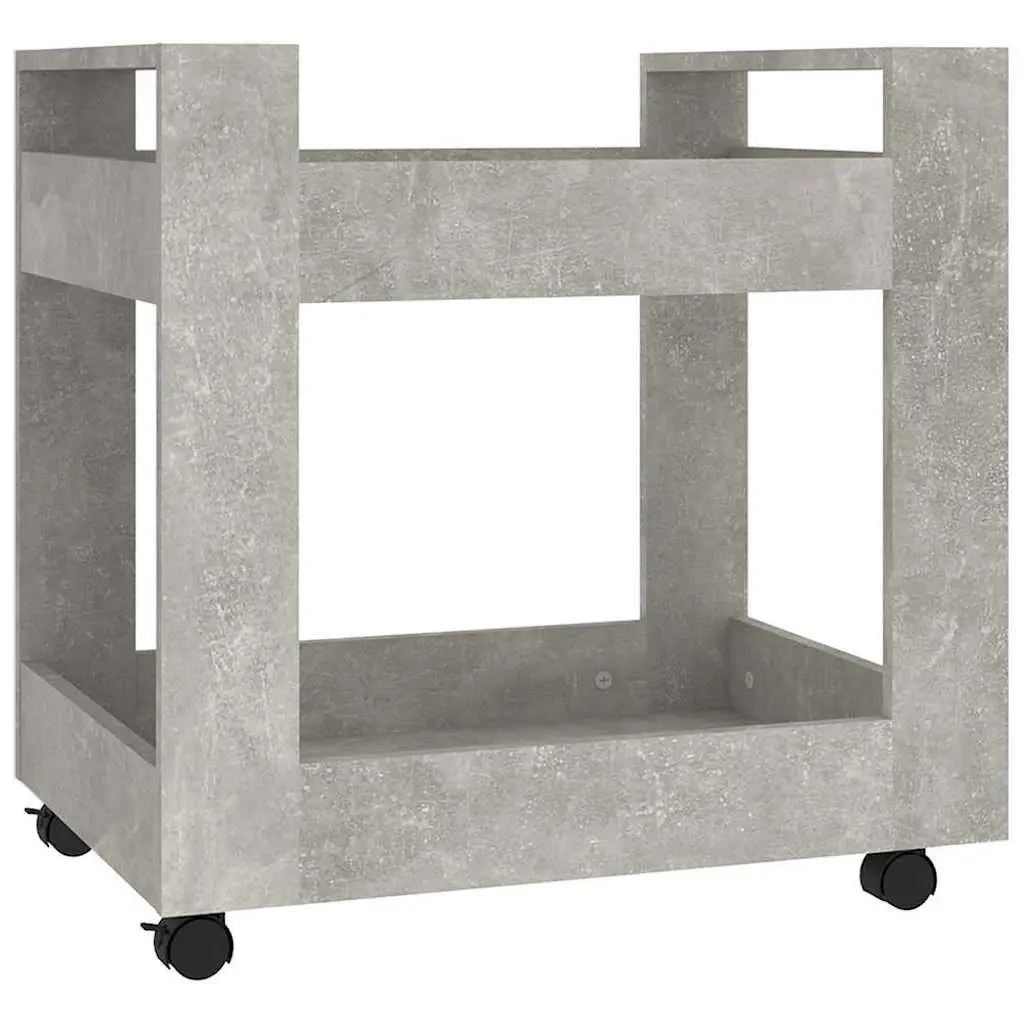 Desk Trolley Grey 60x45x60 cm Storage Cart with Castors Office Organiser