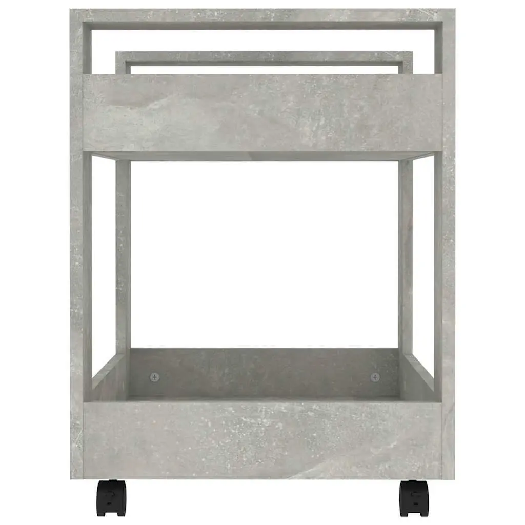 Desk Trolley Grey 60x45x60 cm Storage Cart with Castors Office Organiser