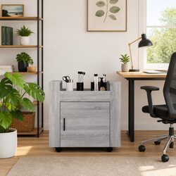 Grey Desk Trolley Mobile Organizer 60x45x60 cm