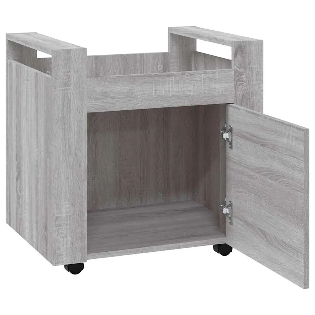 Grey Desk Trolley Mobile Organizer 60x45x60 cm