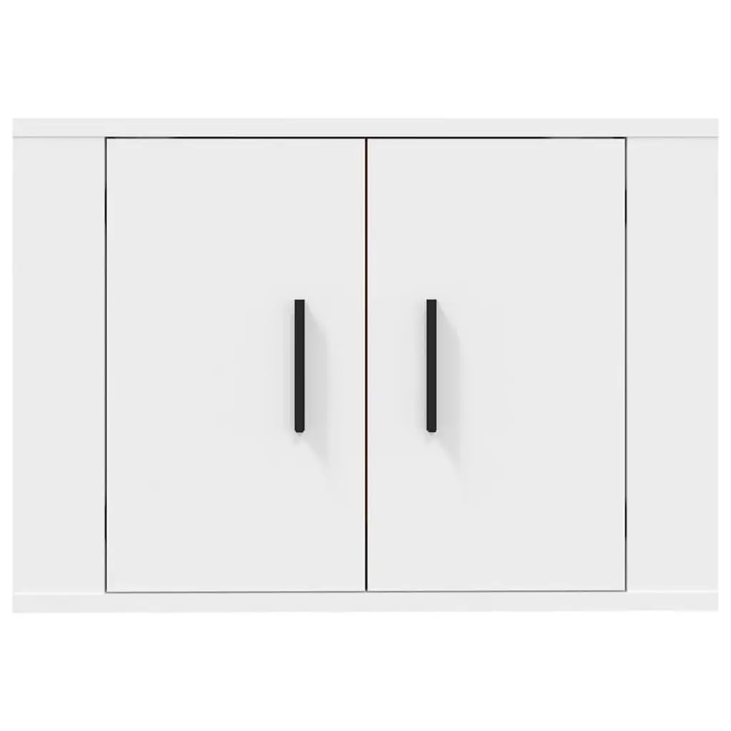 White Wall Mounted TV Cabinet with Storage