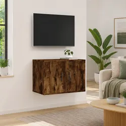Brown Engineered Wood Wall Mounted TV Cabinet - 57x34.5x40cm