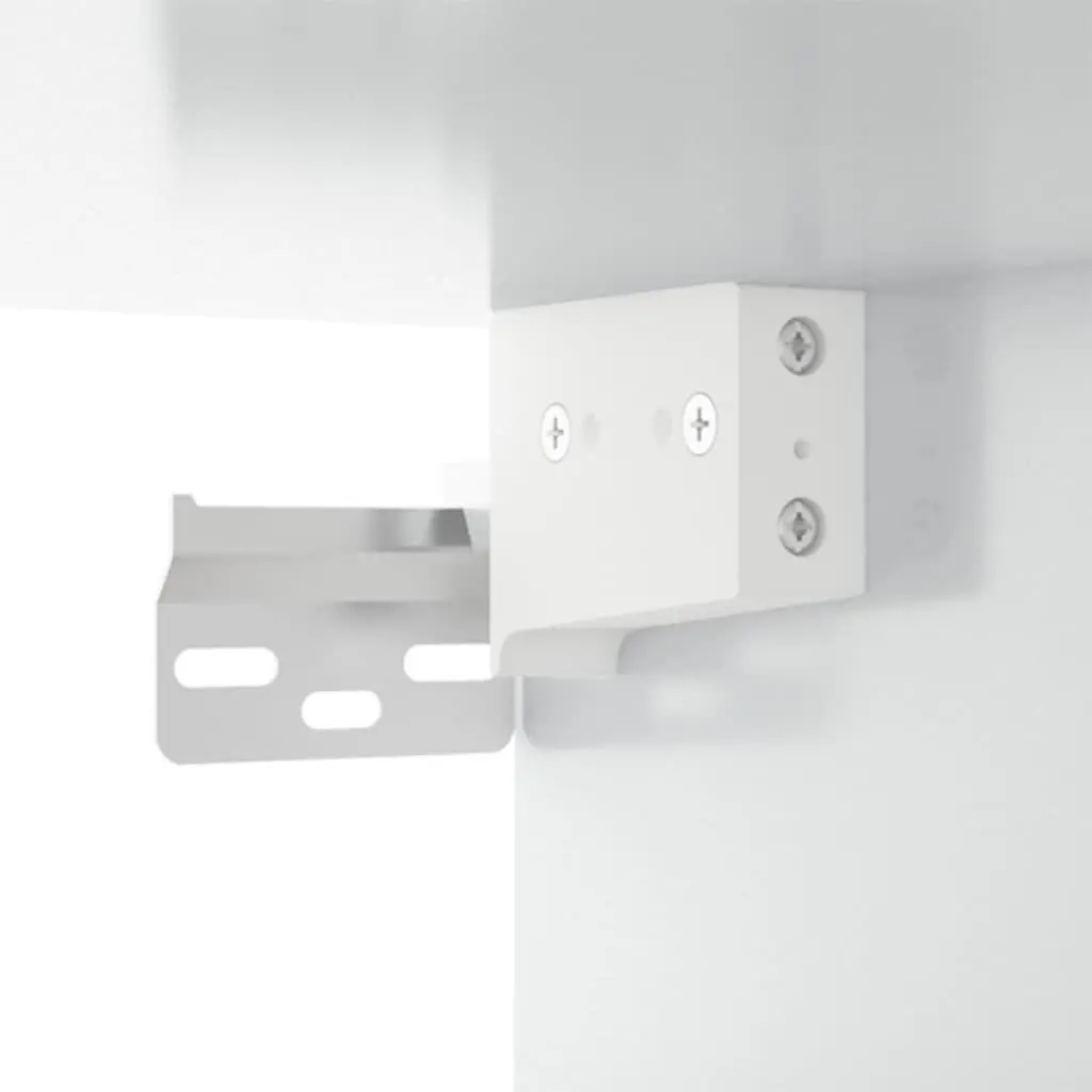 White High Gloss Wall Mounted TV Unit 80x34.5x40cm