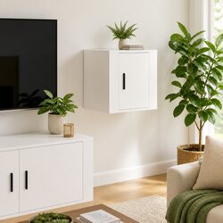 Wall Mounted TV Cabinet Specifications: 40x34.5x40cm, White