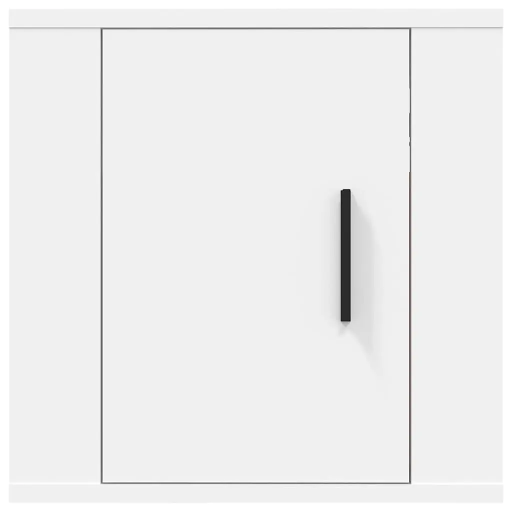 Floating Media Storage Unit Wall Mounted TV Cabinet White 40cm x 34.5cm x 40cm