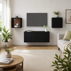 Specifications of Black Wall Mounted TV Cabinet Unit