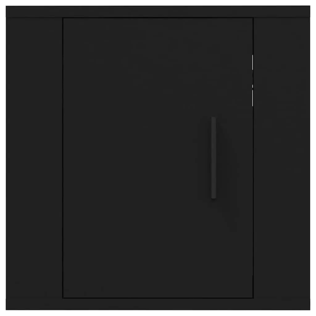 Black Media Display Shelves Wall Mounted TV Cabinet Storage Unit Home Furniture 40x34.5x40cm 2 Piece