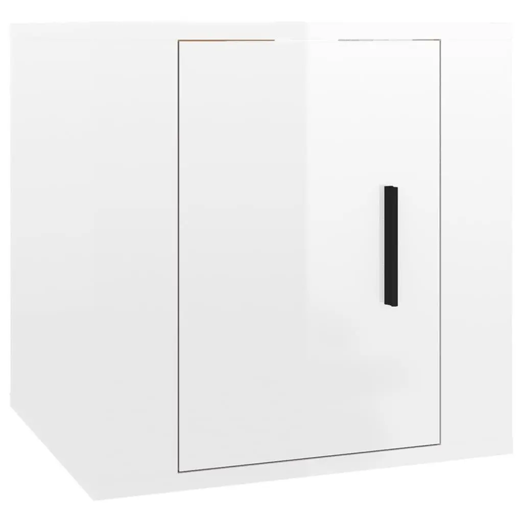 Wall Mounted TV Cabinet White 40x34.5x40cm Storage Unit for Living Room Bedroom