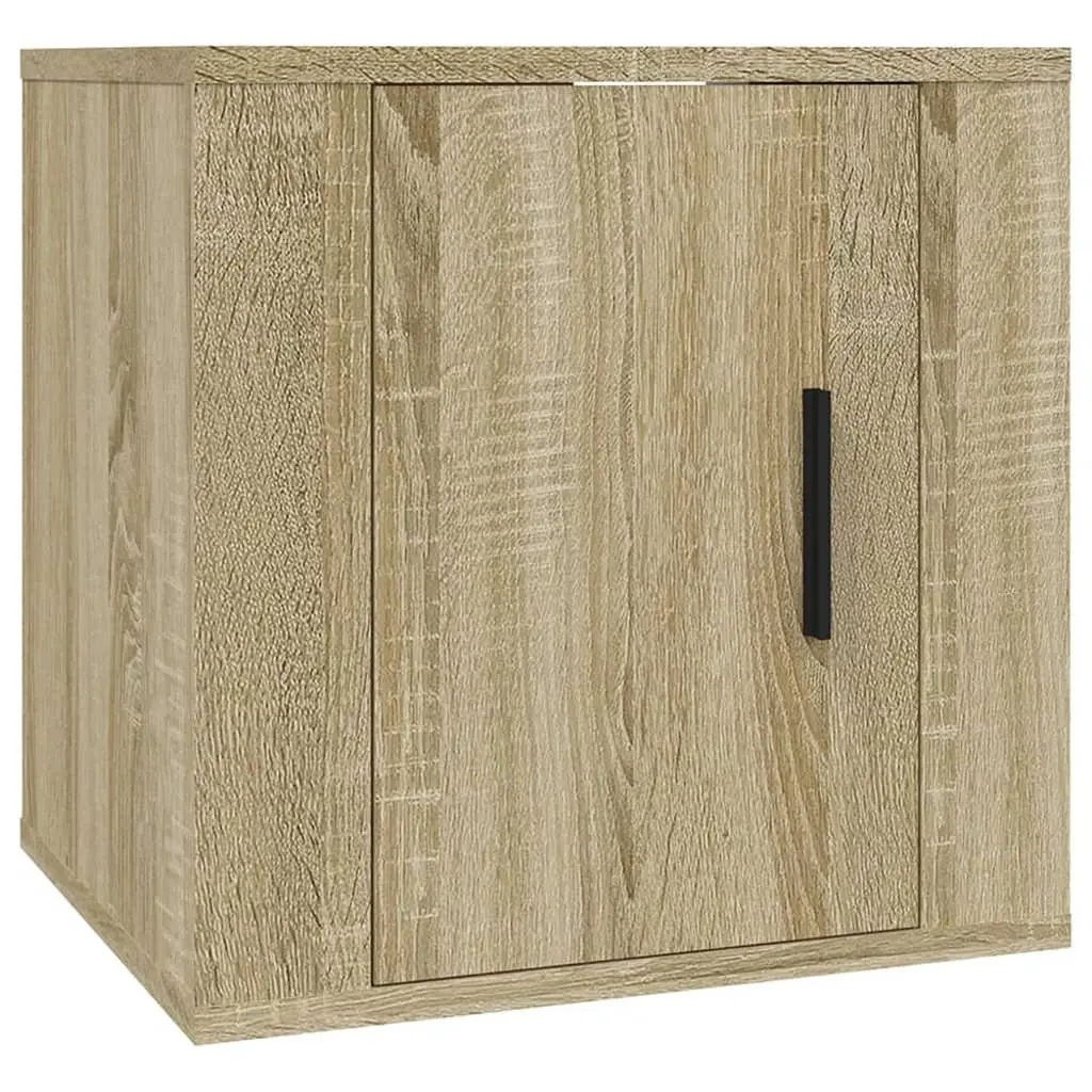 Wall Mounted TV Cabinet Brown Media Storage Unit 40cm x 34.5cm x 40cm