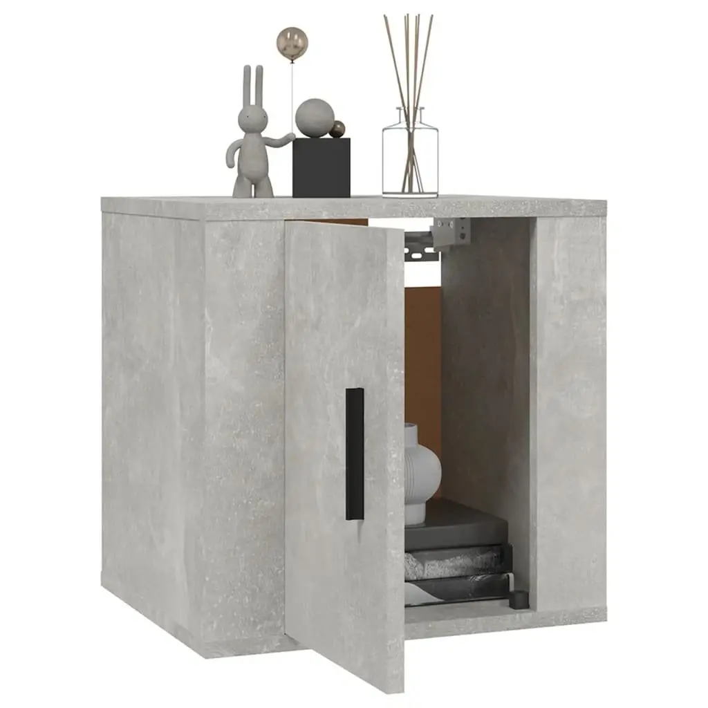 Grey Media Storage Wall Cabinet for TV Use 40x34.5x40cm