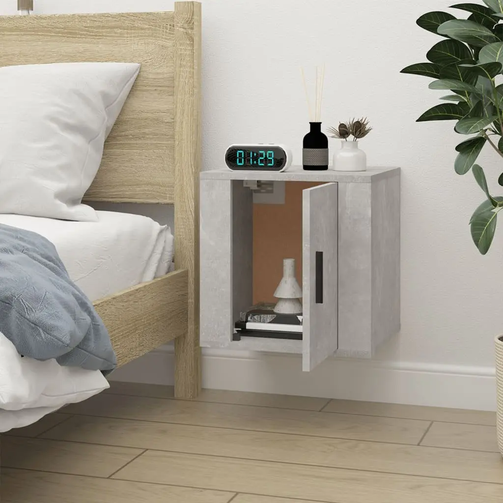 Grey Media Storage Wall Cabinet for TV Use 40x34.5x40cm