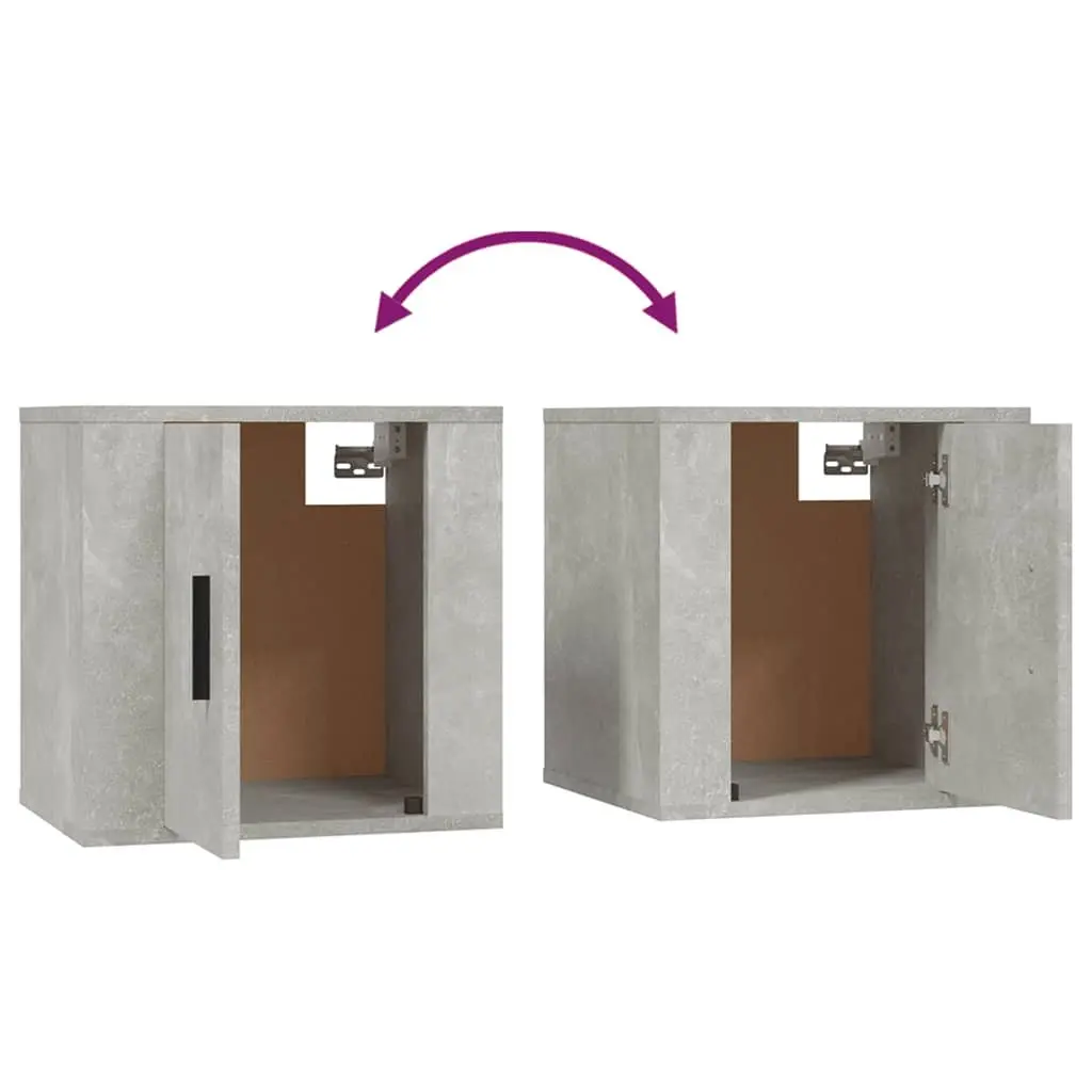 Grey Media Storage Wall Cabinet for TV Use 40x34.5x40cm