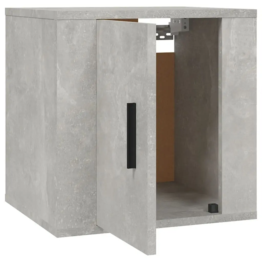 Wall Mounted TV Cabinet Grey Concrete 40x34.5x40cm Storage Unit Organiser