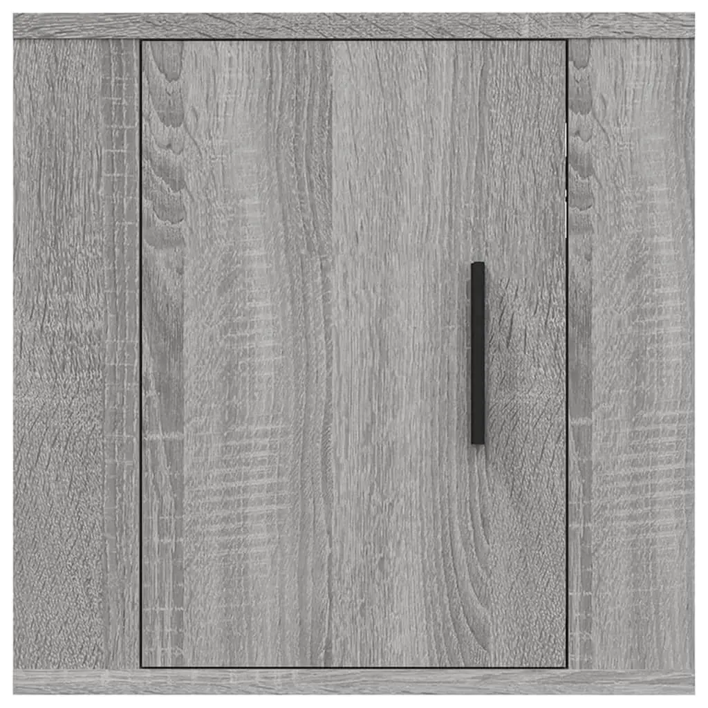 Wall Mounted Media Organizer Grey TV Cabinet 40x34.5x40cm Storage Unit for Living Room Bedroom