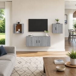 Wall Mounted TV Cabinet Specifications: Grey Sonoma 40x34.5x40cm