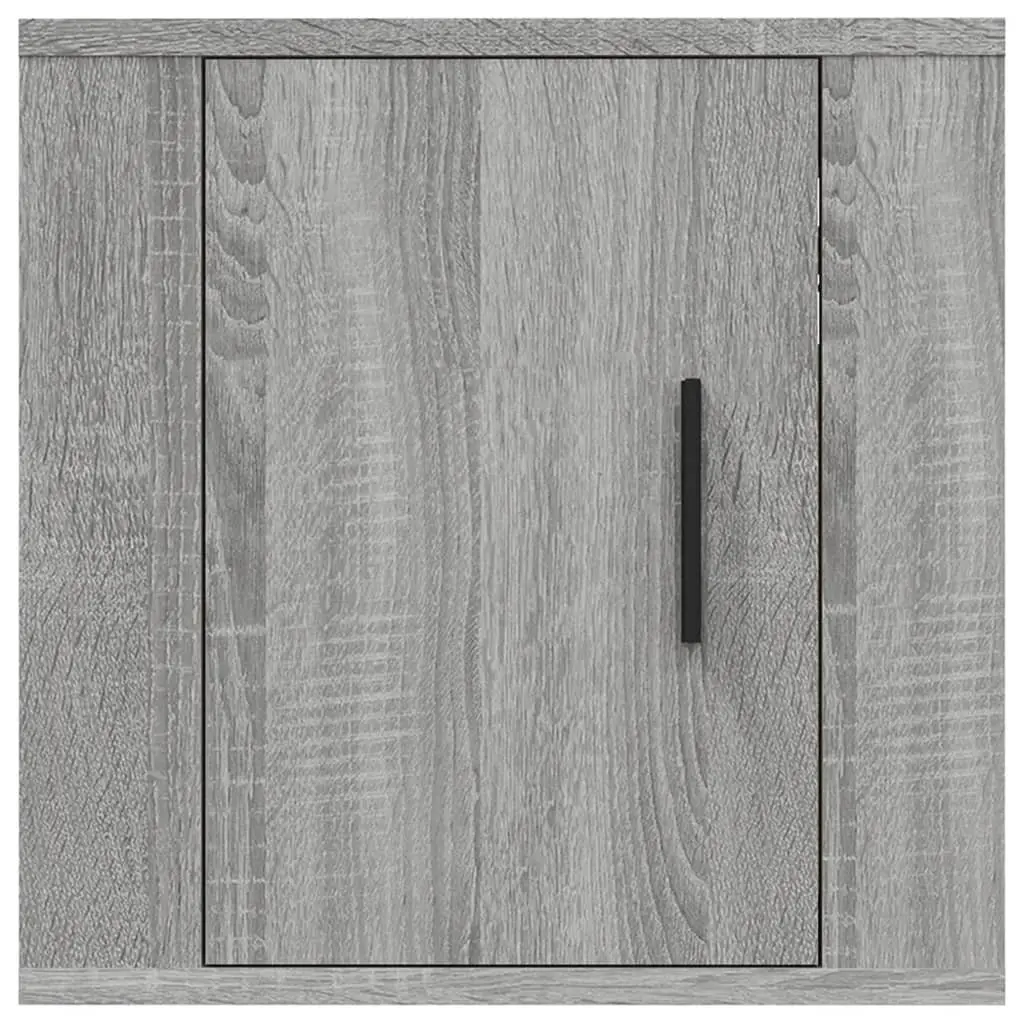 Wall Mounted Storage Unit TV Cabinet Grey 40x34.5x40cm Engineered Wood Media Display Furniture
