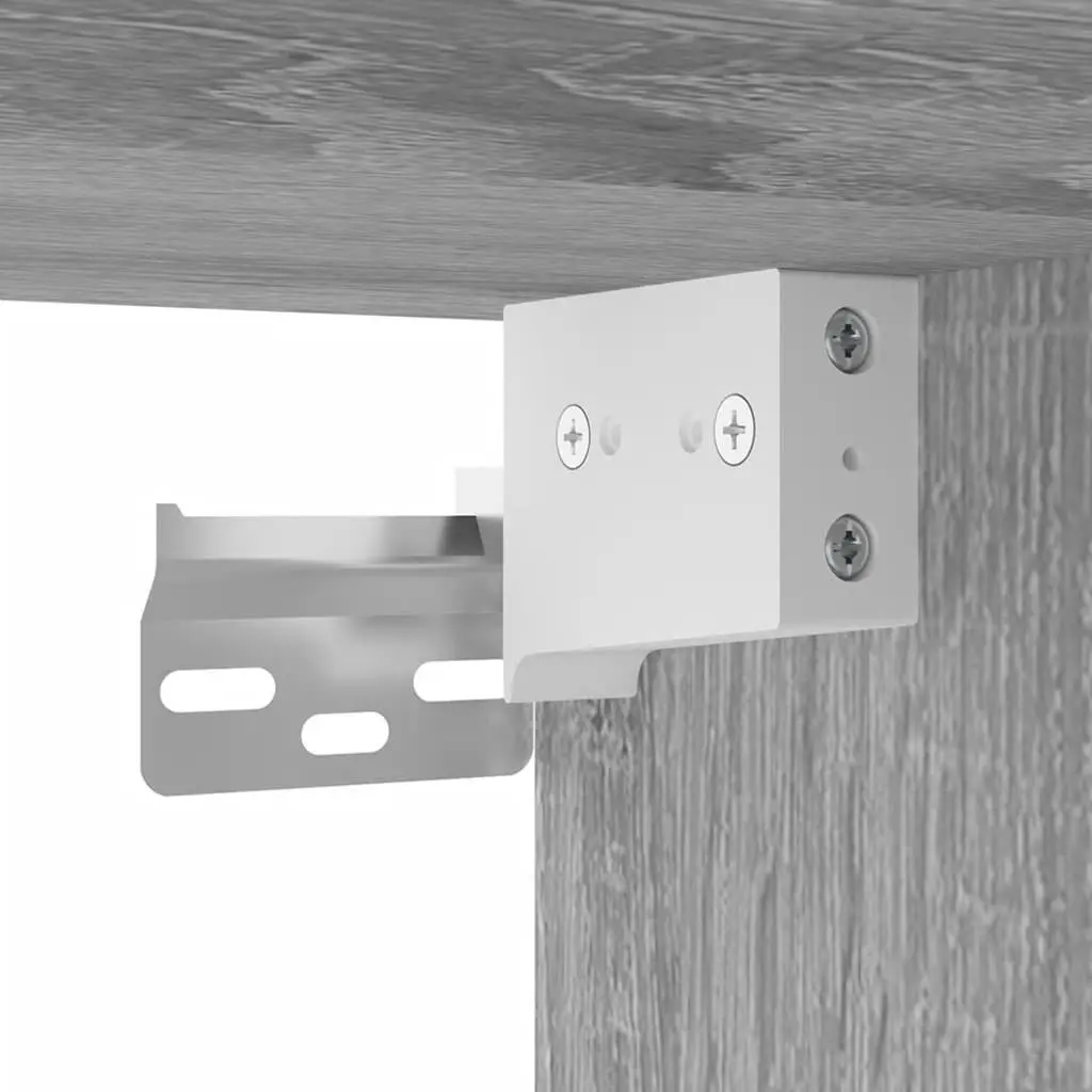 Wall Mounted Storage Unit TV Cabinet Grey 40x34.5x40cm Engineered Wood Media Display Furniture