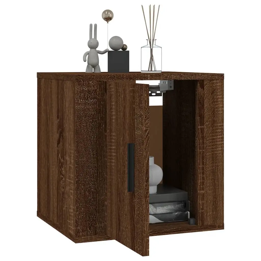 Wall Mounted Brown Oak TV Cabinets