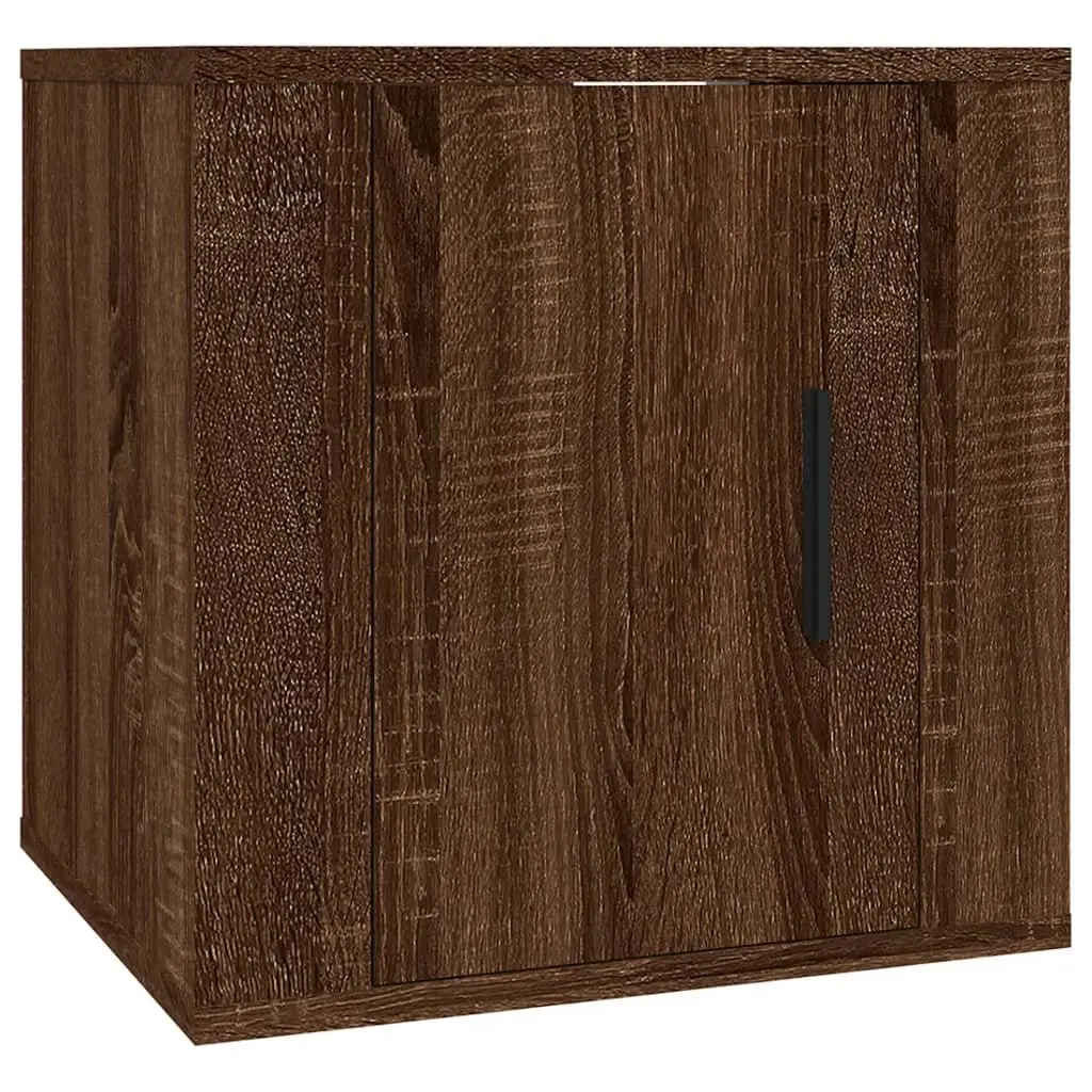 Wall Mounted Brown Oak TV Cabinets