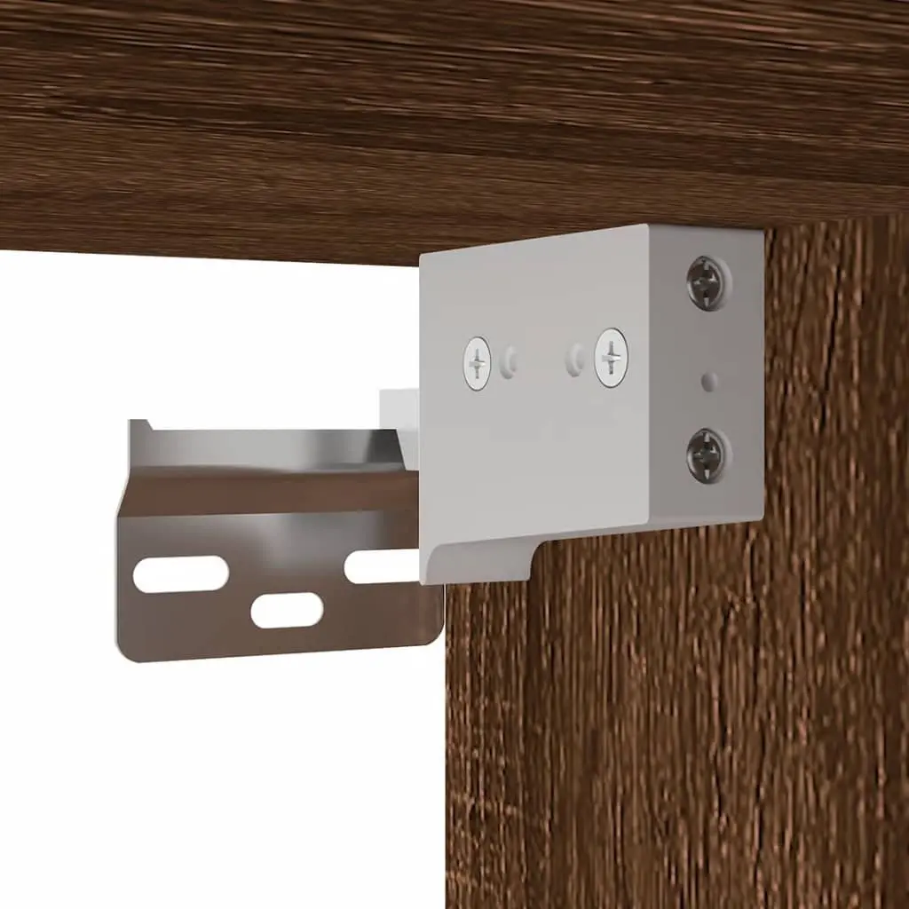 Wall Mounted Brown Oak TV Cabinets