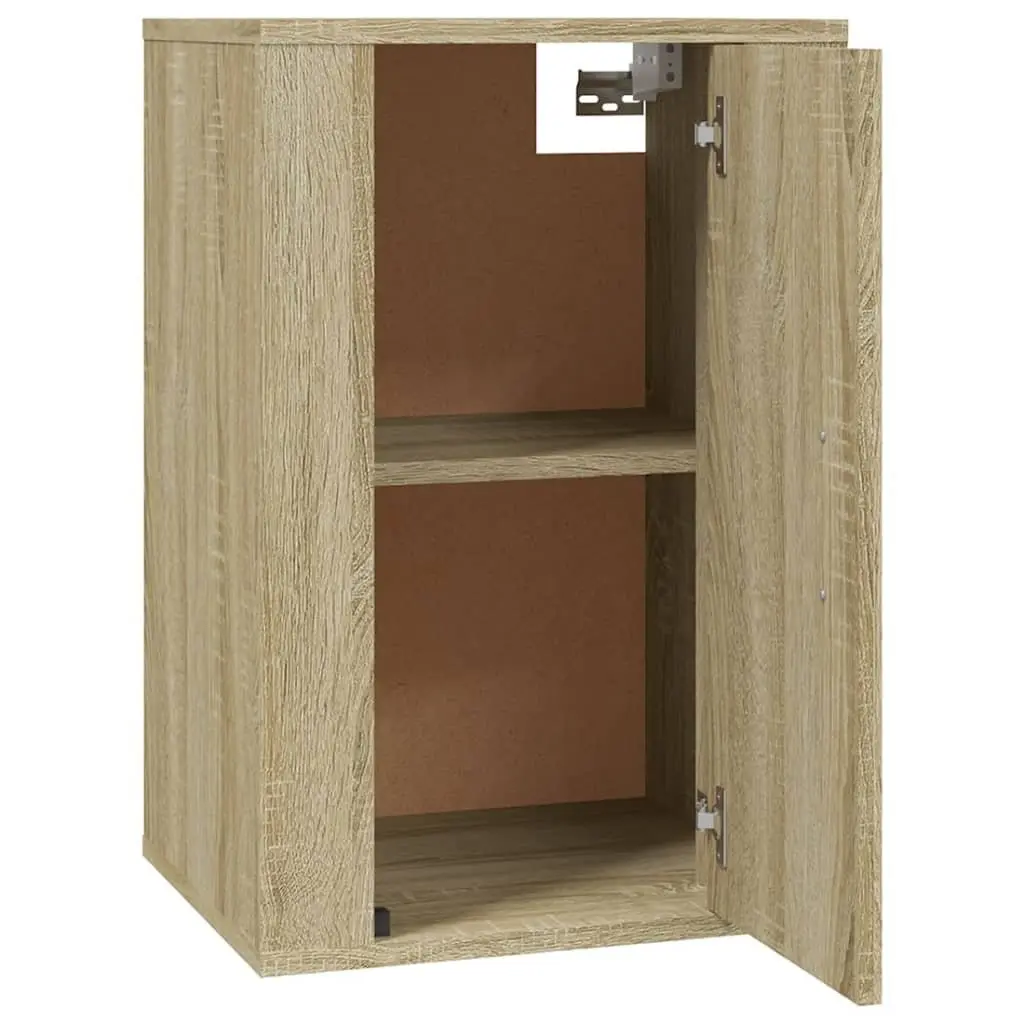 Wall Mounted TV Cabinet 2 Pieces Sonoma Oak Storage Media Unit Floating Display