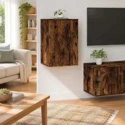 Brown Smoked Oak TV Cabinet Dimensions: 40x34.5x60 cm