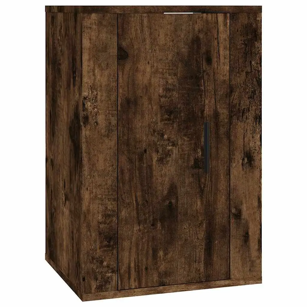 Wall Mounted TV Cabinet 40x34.5x60cm Brown Wood Storage Unit Organiser