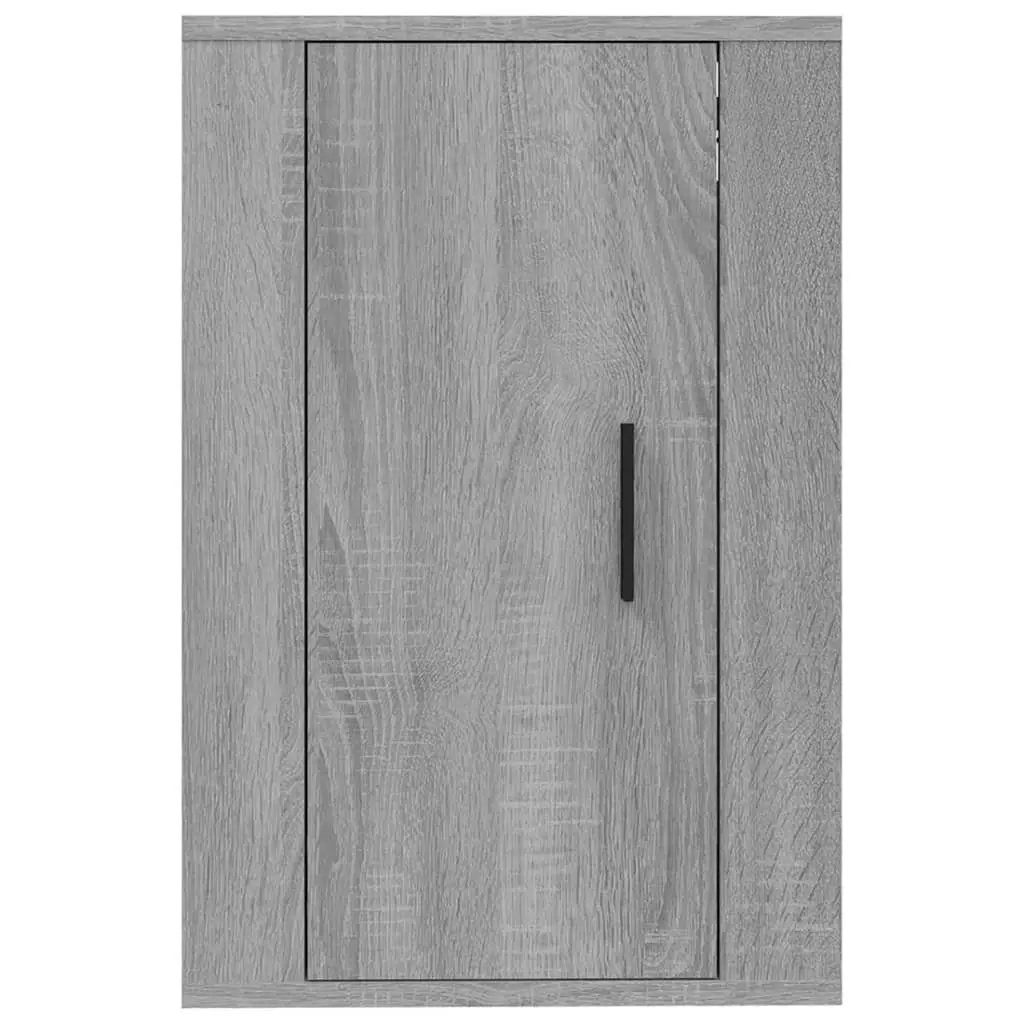 Wall Mounted Storage Unit Grey TV Cabinet Media Organiser 40x34.5x60cm