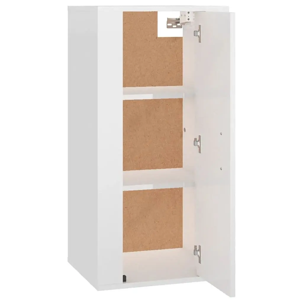 Wall Mounted TV Cabinet White High Gloss Media Storage Unit Floating Display