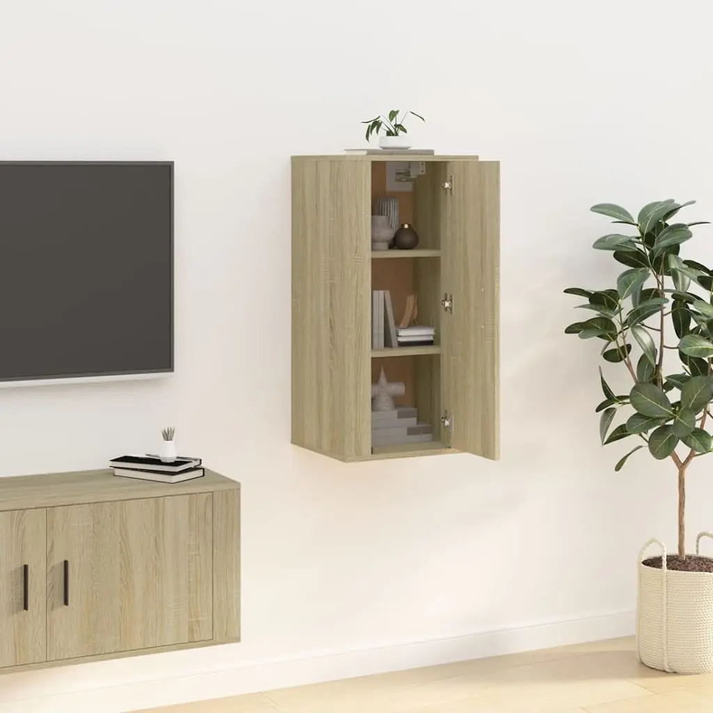Brown Wall-Mounted TV Cabinet