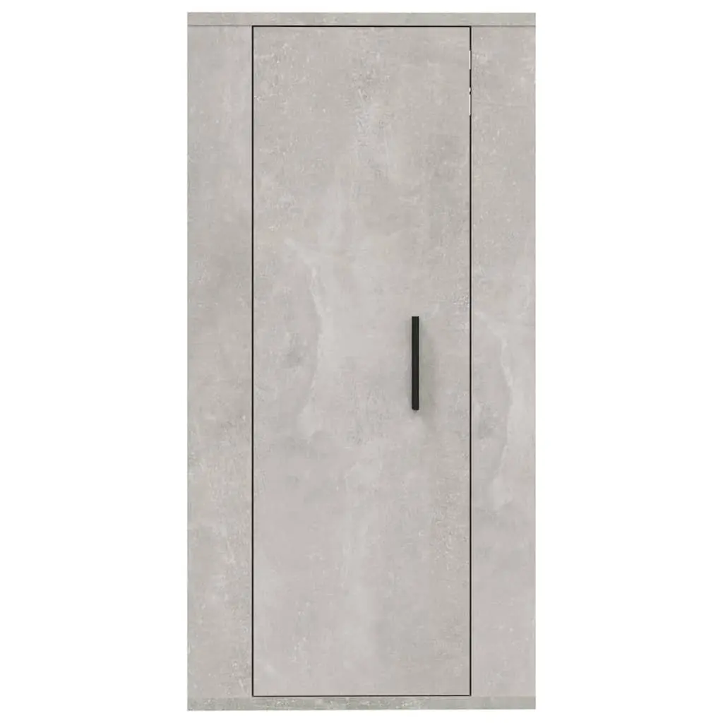 Wall Mounted TV Cabinet Grey Storage Unit 3 Compartments Media Organiser