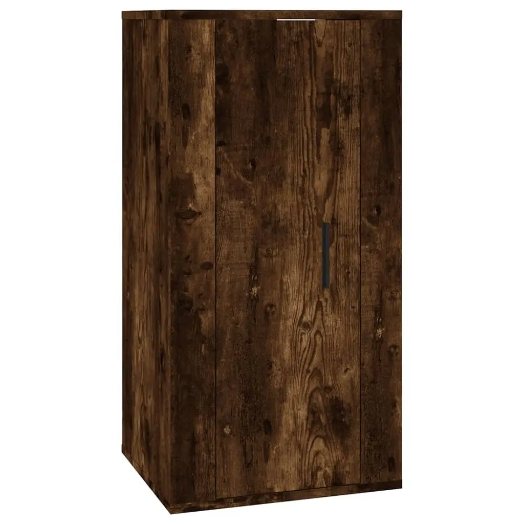 Wall Mounted TV Cabinet Storage Unit for Living Room Bedroom Media Space Brown Engineered Wood 40 x 34.5 x 80 cm