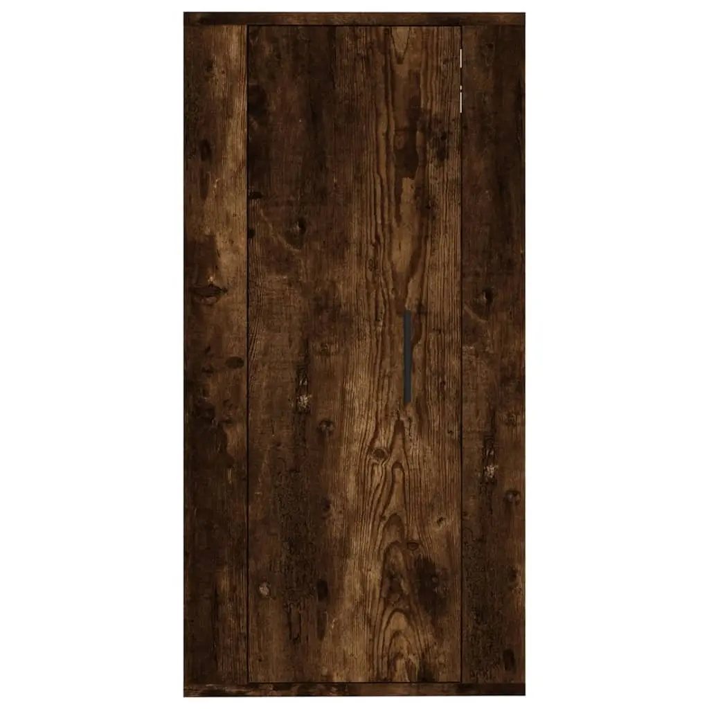 Wall Mounted TV Cabinet Storage Unit for Living Room Bedroom Media Space Brown Engineered Wood 40 x 34.5 x 80 cm