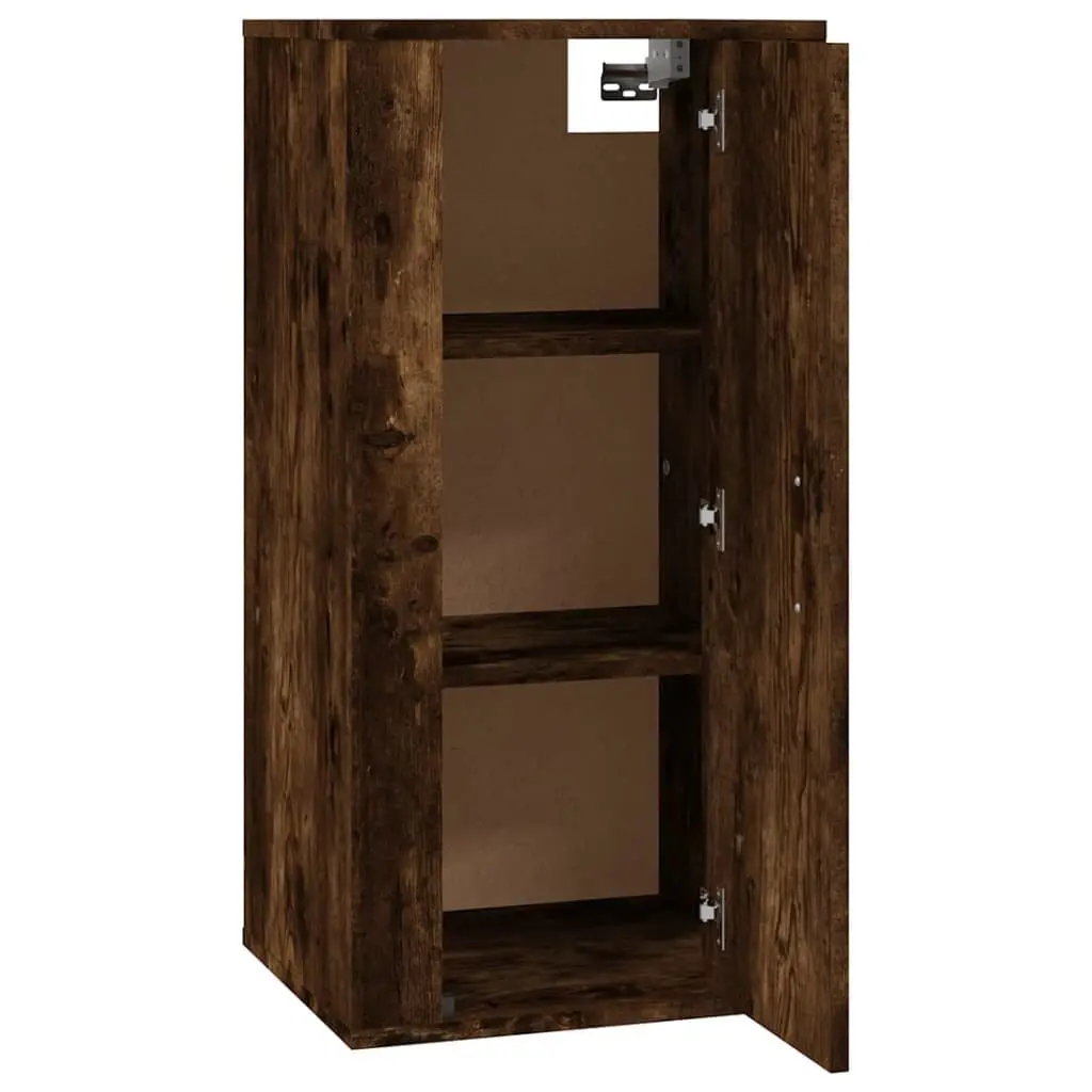 Wall Mounted TV Cabinet Storage Unit for Living Room Bedroom Media Space Brown Engineered Wood 40 x 34.5 x 80 cm